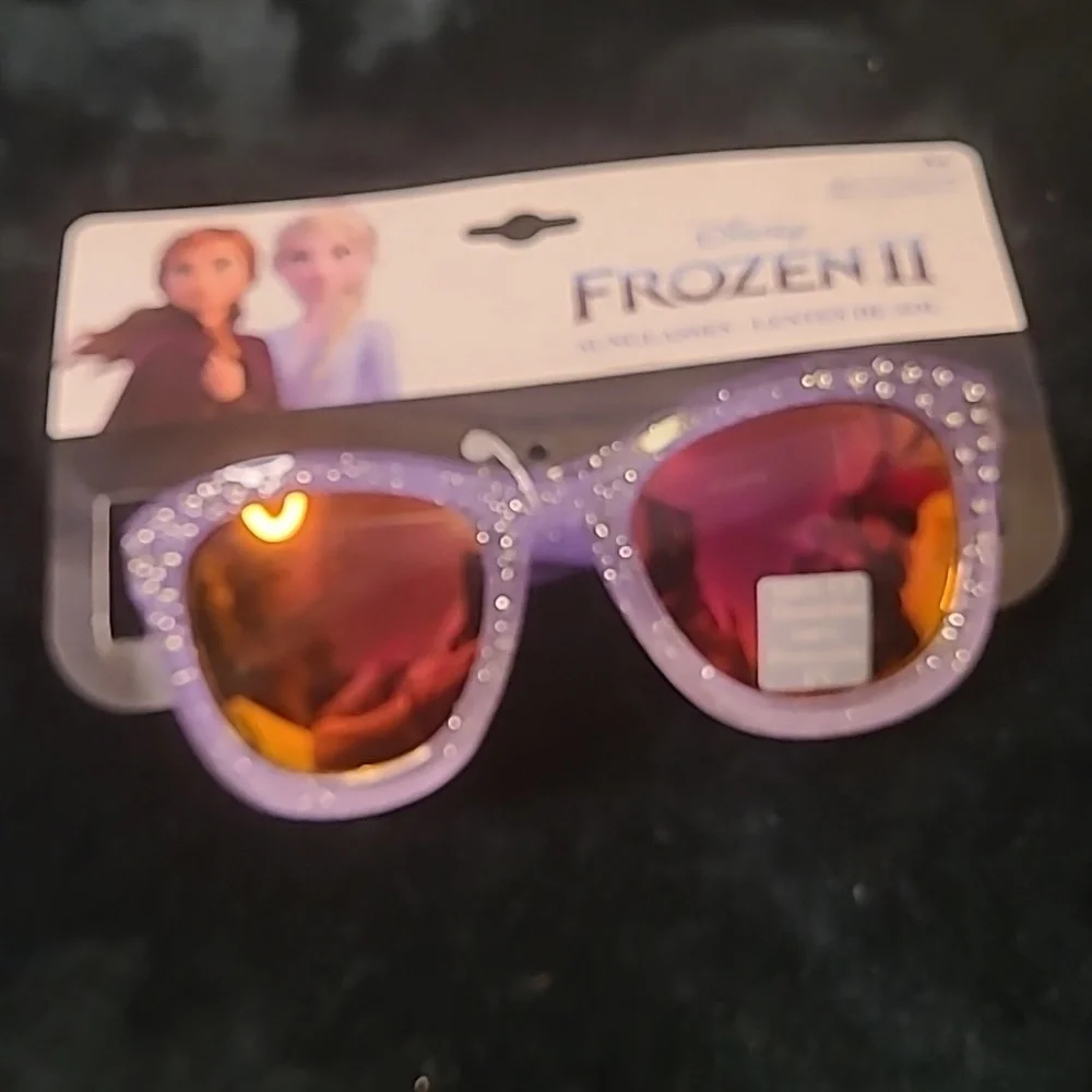 Disney Frozen II Glittery Princess Kids Sunglasses - Purple and Black